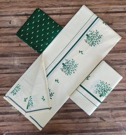 PULIYILAKARA FANCY PRINT SETMUNDU