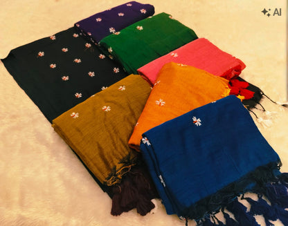 KAADHI COTTON EMBROIDERY SAREE