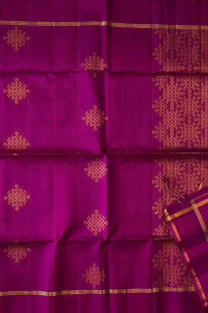 Premium soft silk saree with kolam design