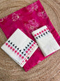 TEMPLE POLKA WITH BLOUSE SET MUNDU