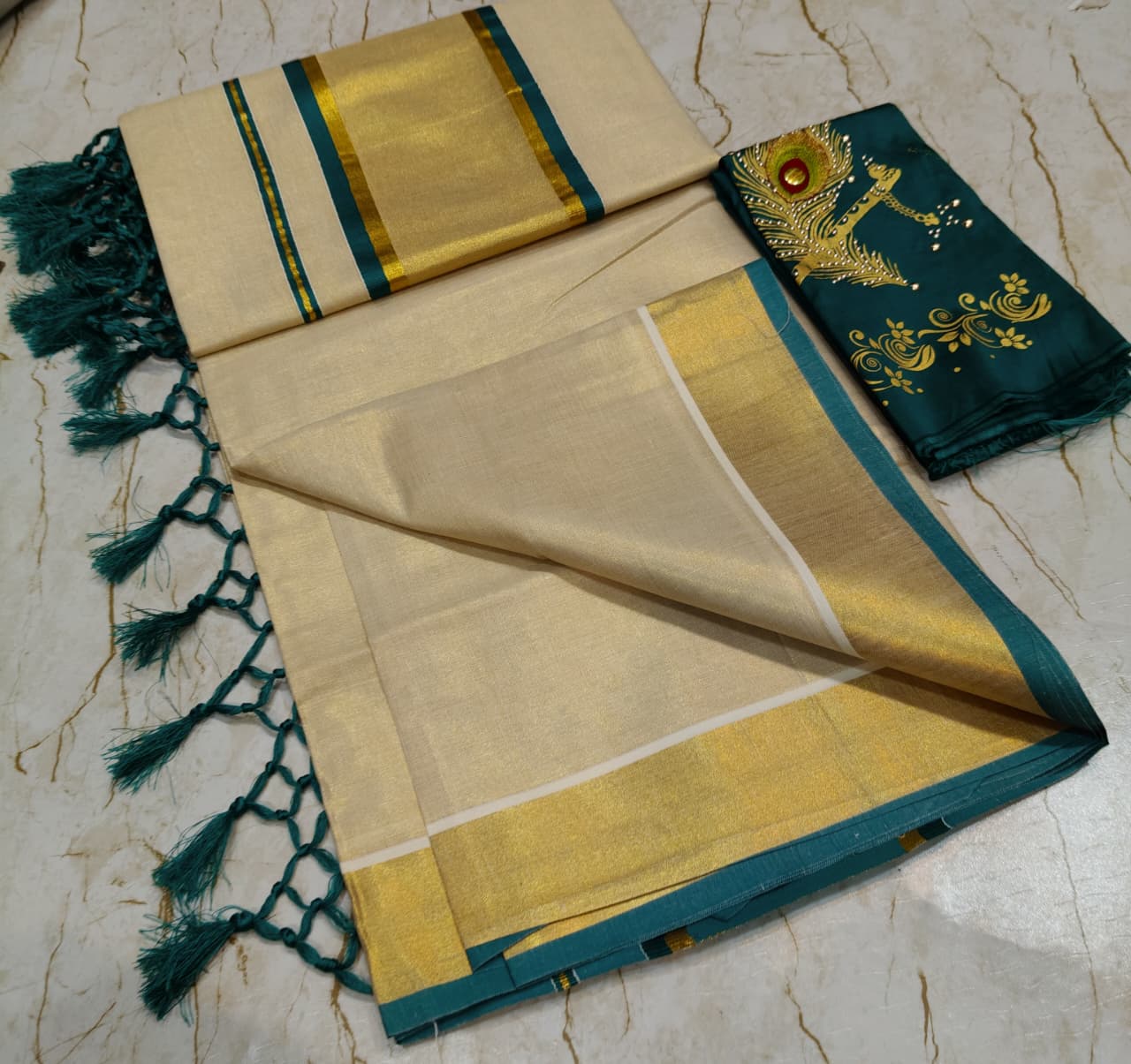 Golden Tissue Fancy Sarees